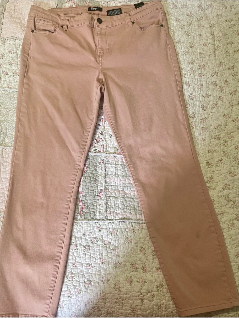 Buffalo David Bitton Women's Blush Pink Straight Leg Jeans